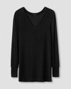 Foundation Long Sleeve V-Neck Tee - Black Image Thumbnmail #2